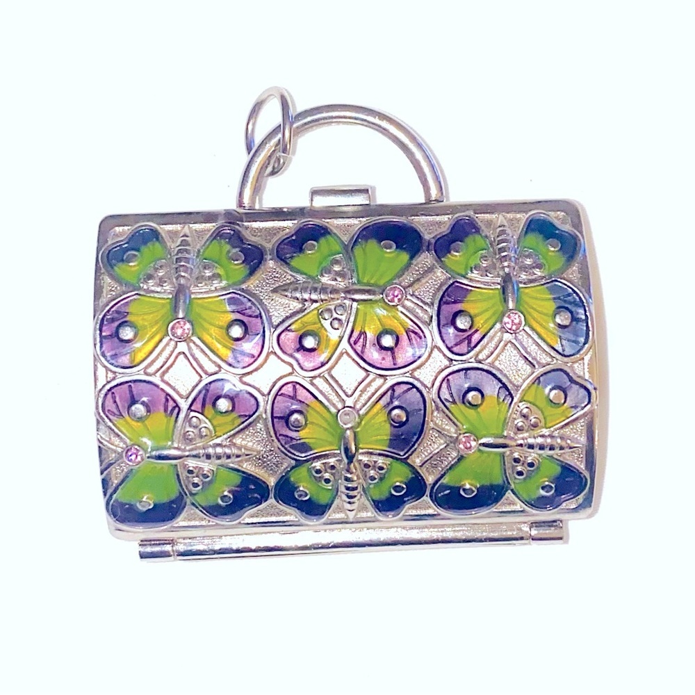 Judith Leiber Butterfly Crystal Embellished Coin/pill purse
